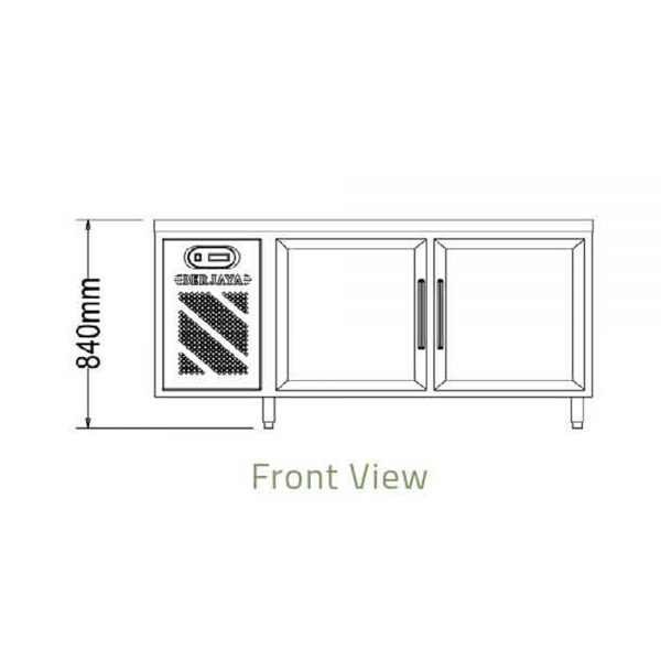 Bàn lạnh 2 cánh kính Berjaya