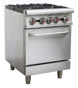 Bếp âu 4 họng có lò nướng dùng gas Eagle Gr4bo