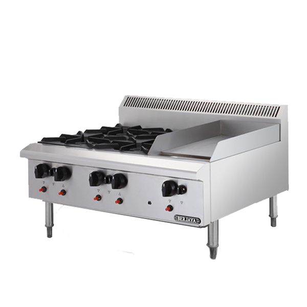 bep-au-4-hong-kem-chien-phang-berjaya-ob4gg1b-17-stainless-steel-combination-open-burner-griddle-table-top-berjaya-ob4gg1b-17