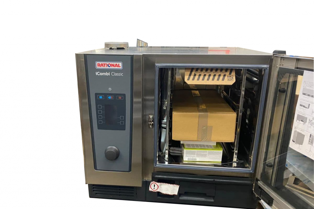 Lò hấp nướng đa năng 6 khay GN21 Rational ICC 6-21 E hình thực tế