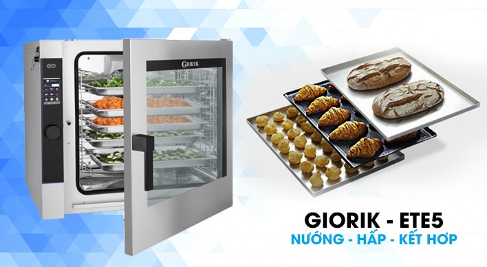 Lò hấp nướng đa năng 5 khay GN 11 Giorik ETE5 hình chi tiết