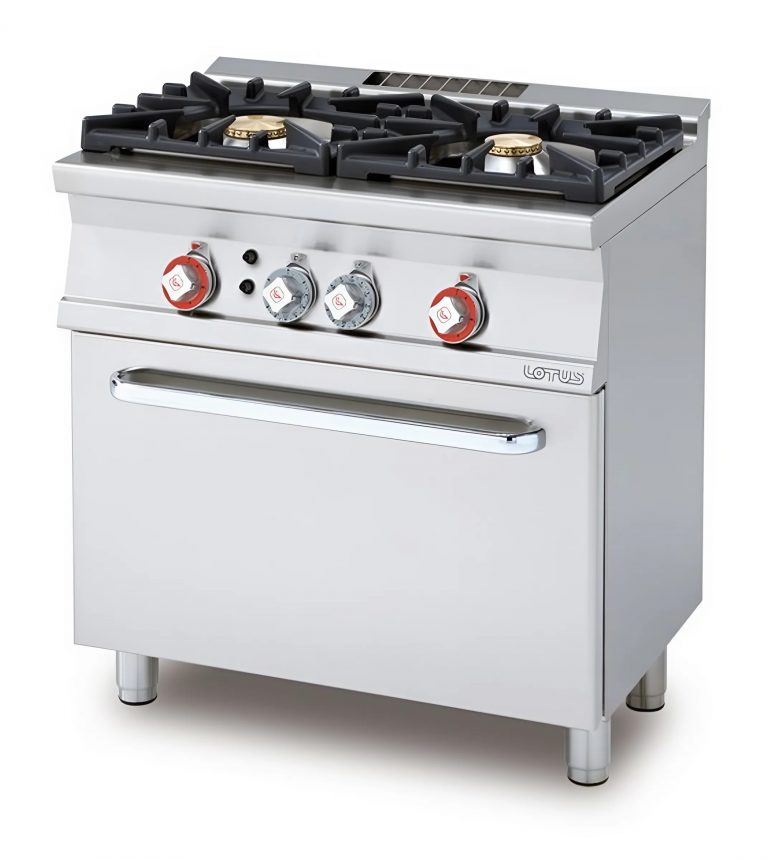 Bếp Âu 2 Họng dùng Gas Kèm Lò Nướng Thương Hiệu LOTUS CF2-58G