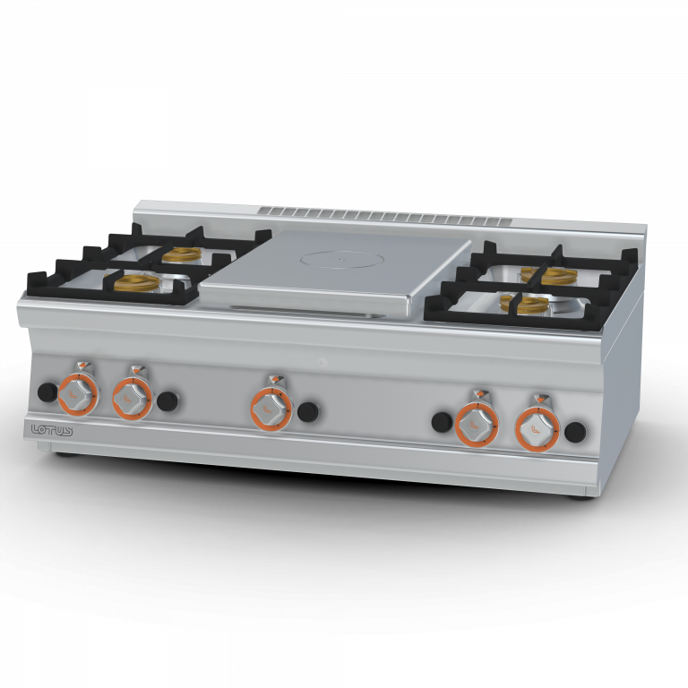 Bếp Âu 4 họng đốt dùng gas Thương Hiệu LOTUS TP4T-610G
