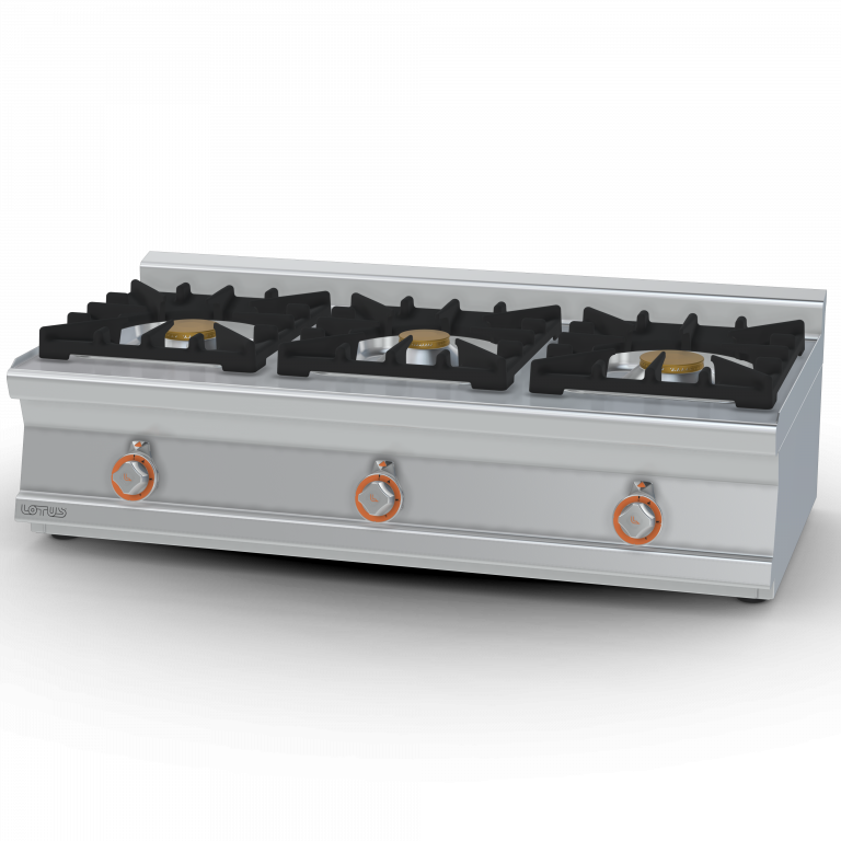 Bếp Âu 3 họng đốt dùng gas Thương Hiệu LOTUS PC3T-612G