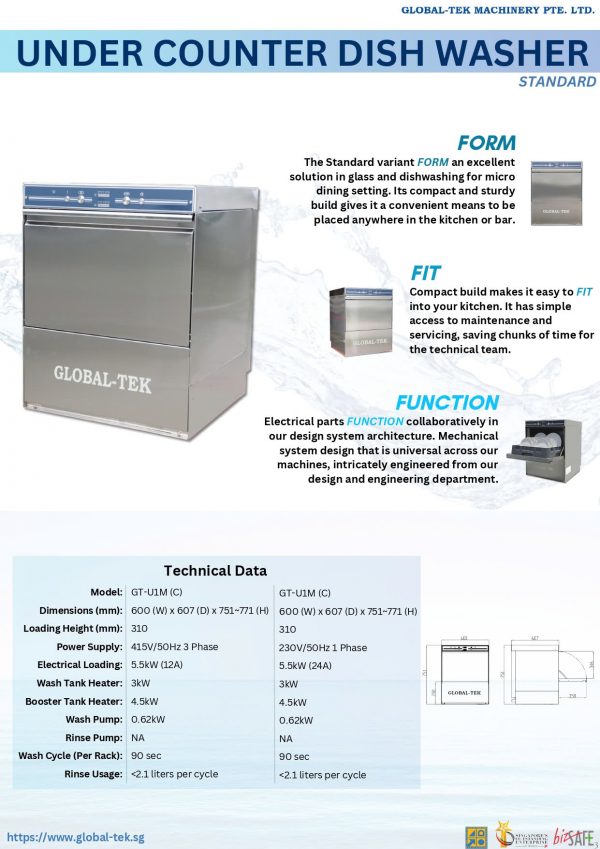 Máy rửa chén G-tek GT-U1M