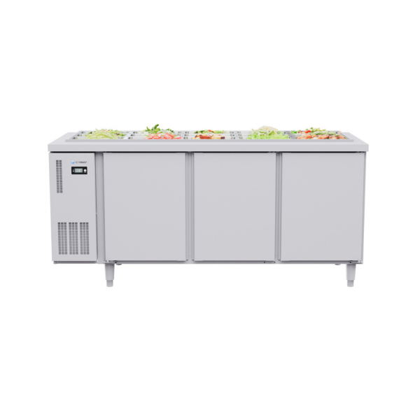 TỦ BÀN SALAD ICYMAX 3 CÁNH INOX 1800X750 ISR 3S187