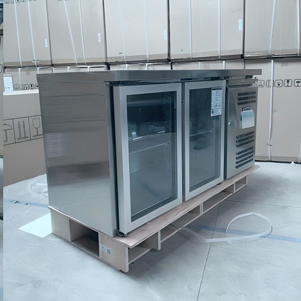 Bàn Mát 2 Cánh Kính Làm Lạnh Gián Tiếp 228L Kistem KIS-XFT13RG