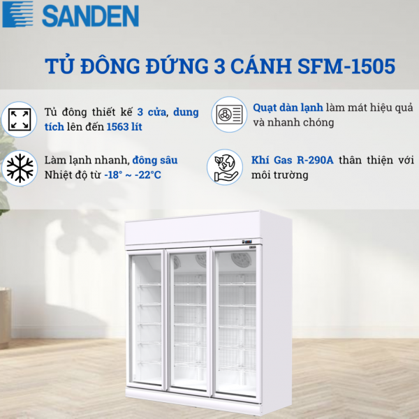 Tủ Đông Sanden SFM-1505 1563 Lít
