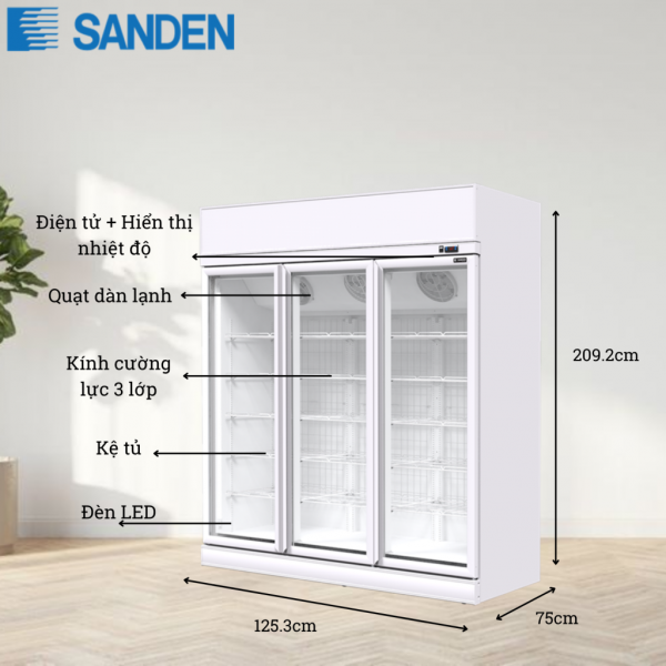 Tủ Đông Sanden SFM-1505 1563 Lít