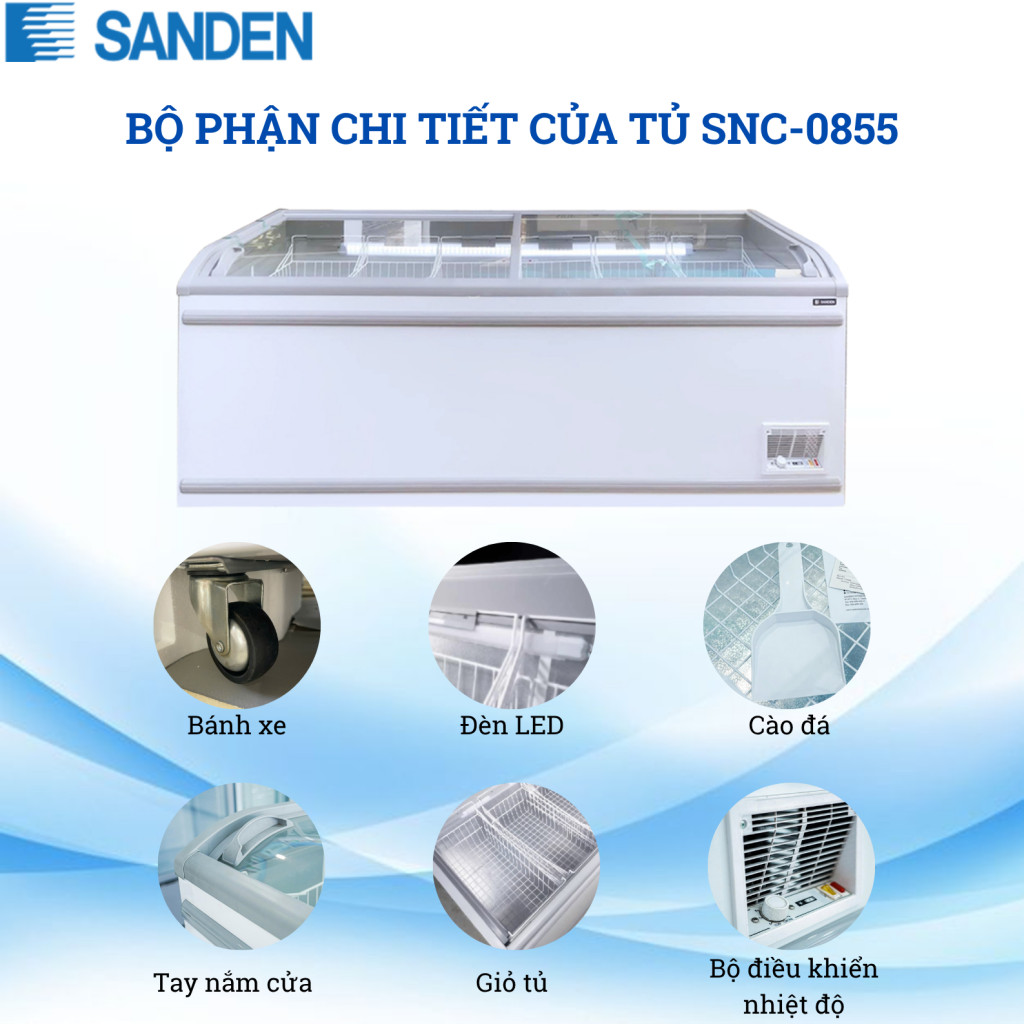 Tủ Đông Sanden SNC-0855 800 Lít