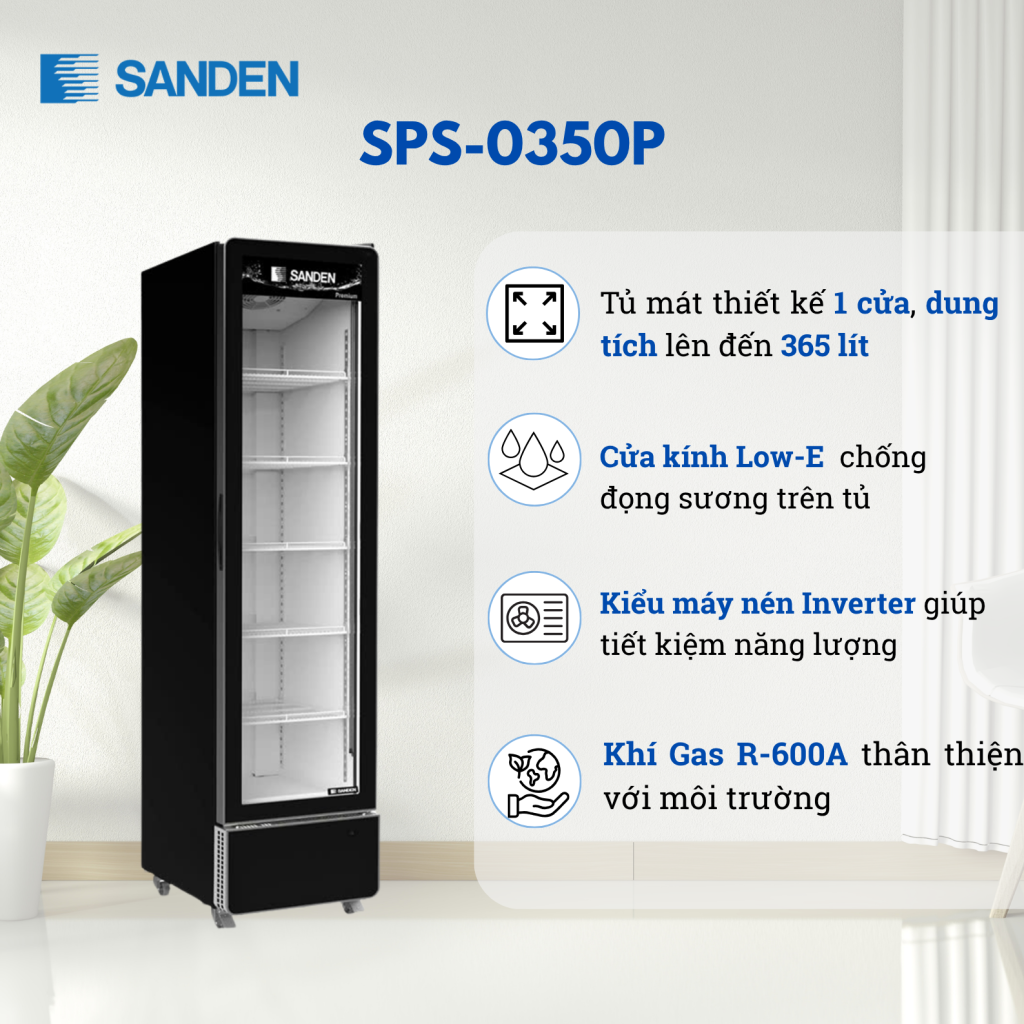 Tủ Mát Sanden SPS-0350P 365 Lít