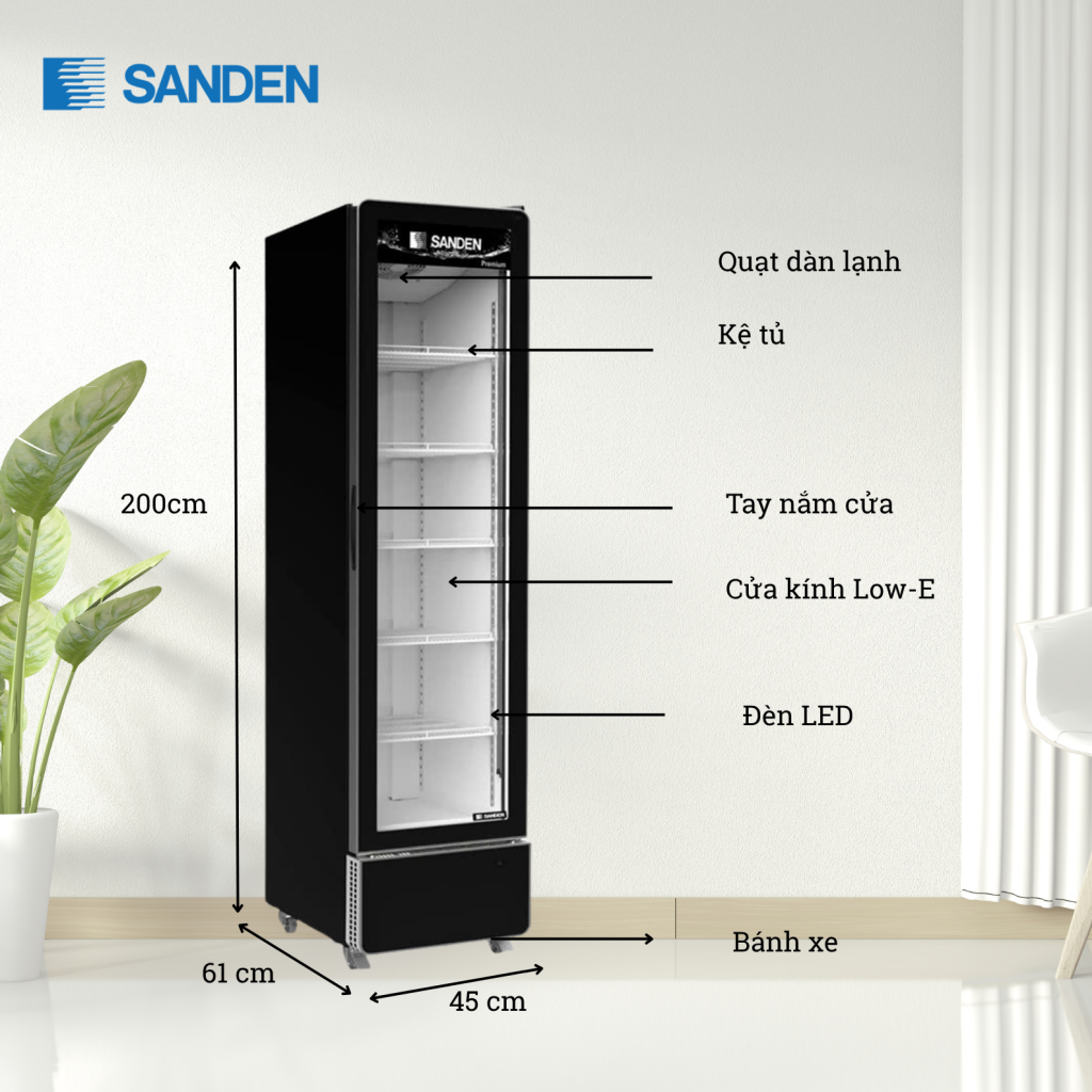 Tủ Mát Sanden SPS-0350P 365 Lít