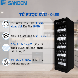 Tủ Rượu Sanden SVN-0455 455 Lít