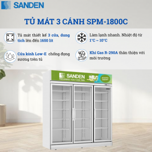 Tủ át Sanden SPM-1800C 1650 Lít