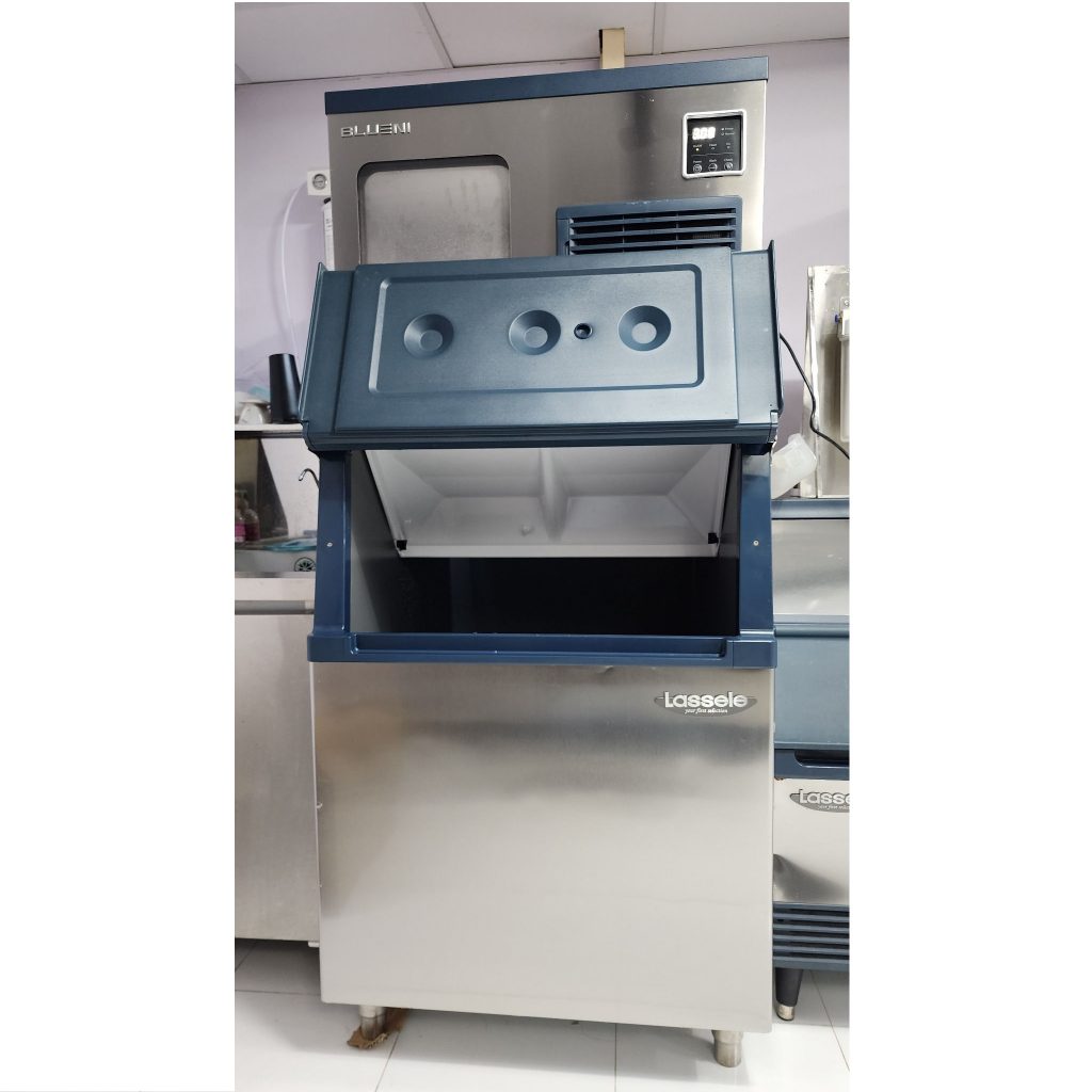 Máy Làm Đá Công Suất 360Kg Ngày LASSELE LMI-900A Và Thùng Đá LB-500S 167L